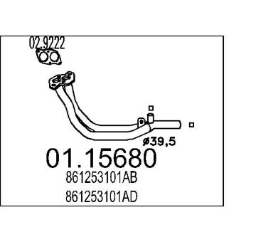 Výfuková trubka MTS 01.15680