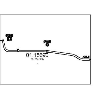 Výfuková trubka MTS 01.15690