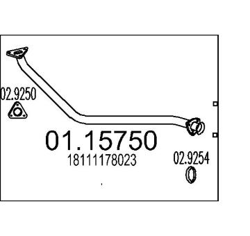 Výfuková trubka MTS 01.15750