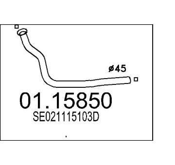 Výfuková trubka MTS 01.15850