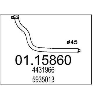 Výfuková trubka MTS 01.15860