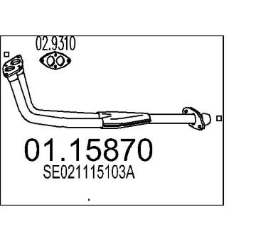 Výfuková trubka MTS 01.15870
