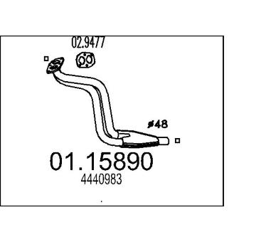 Výfuková trubka MTS 01.15890