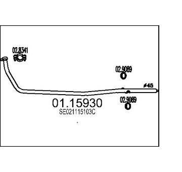 Výfuková trubka MTS 01.15930