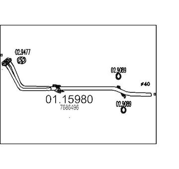 Výfuková trubka MTS 01.15980