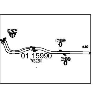 Výfuková trubka MTS 01.15990