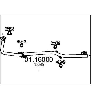 Výfuková trubka MTS 01.16000