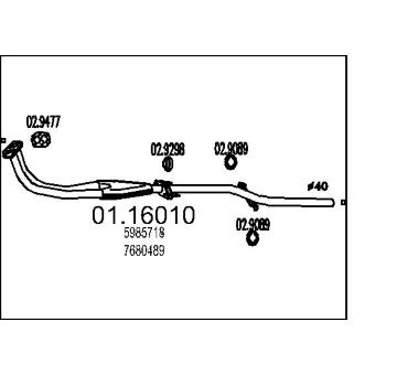 Výfuková trubka MTS 01.16010