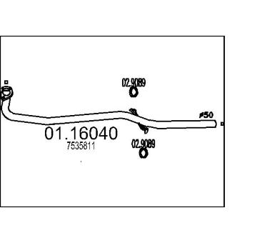 Výfuková trubka MTS 01.16040