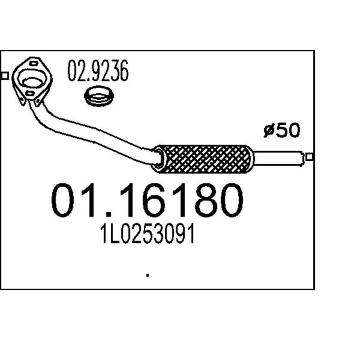 Výfuková trubka MTS 01.16180