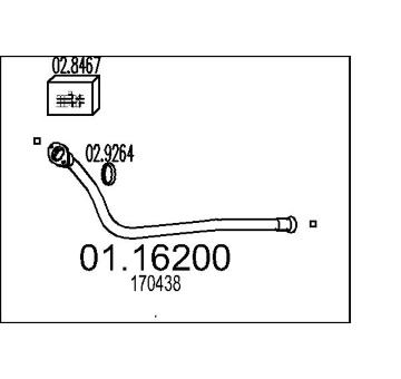 Výfuková trubka MTS 01.16200