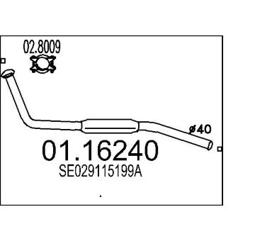 Výfuková trubka MTS 01.16240