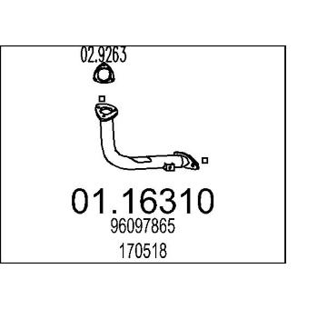 Výfuková trubka MTS 01.16310