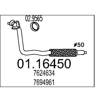 Výfuková trubka MTS 01.16450