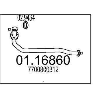 Výfuková trubka MTS 01.16860