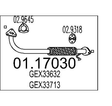 Výfuková trubka MTS 01.17030