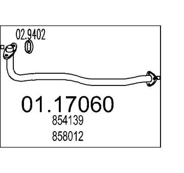 Výfuková trubka MTS 01.17060