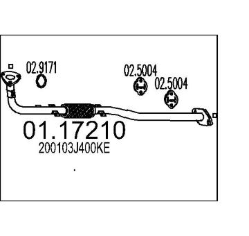 Výfuková trubka MTS 01.17210