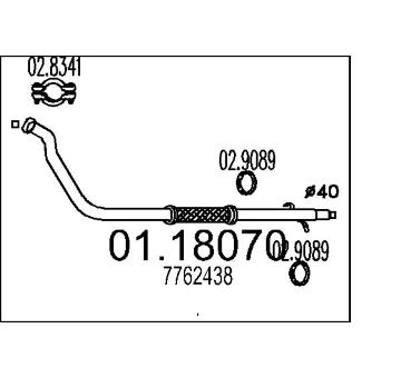Výfuková trubka MTS 01.18070