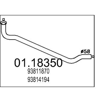 Výfuková trubka MTS 01.18350