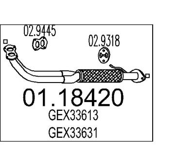Výfuková trubka MTS 01.18420