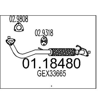 Výfuková trubka MTS 01.18480