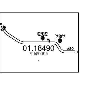 Výfuková trubka MTS 01.18490