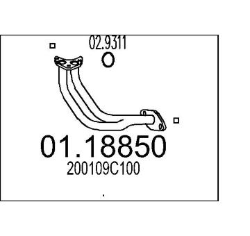 Výfuková trubka MTS 01.18850