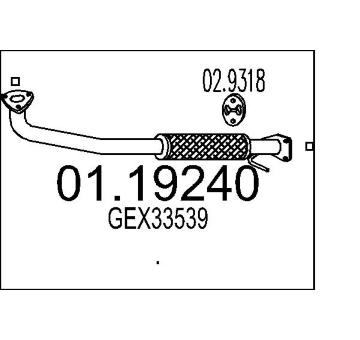 Výfuková trubka MTS 01.19240