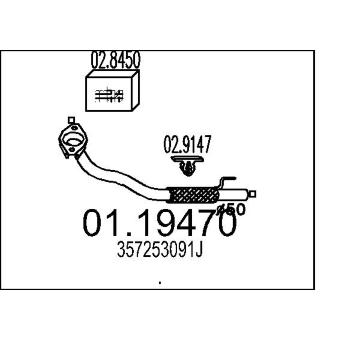 Výfuková trubka MTS 01.19470