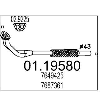 Výfuková trubka MTS 01.19580