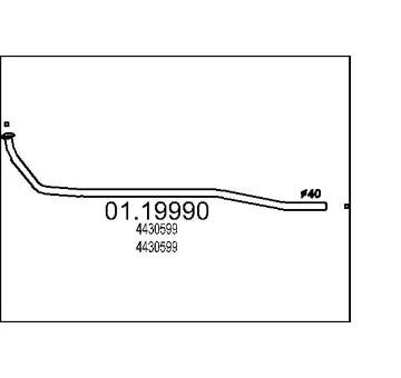 Výfuková trubka MTS 01.19990