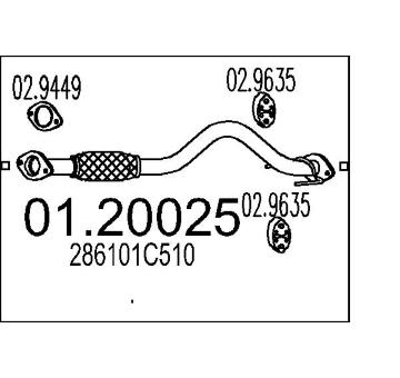 Výfuková trubka MTS 01.20025