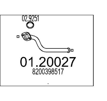 Výfuková trubka MTS 01.20027