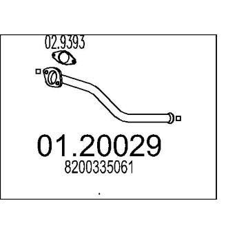 Výfuková trubka MTS 01.20029
