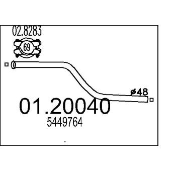 Výfuková trubka MTS 01.20040