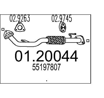 Výfuková trubka MTS 01.20044