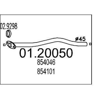 Výfuková trubka MTS 01.20050