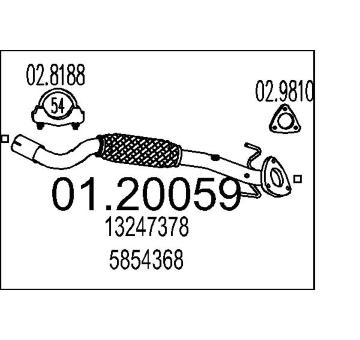 Výfuková trubka MTS 01.20059