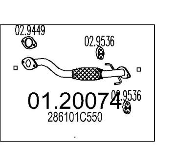 Výfuková trubka MTS 01.20074