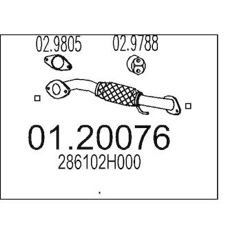 Výfuková trubka MTS 01.20076