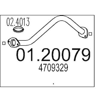 Výfuková trubka MTS 01.20079