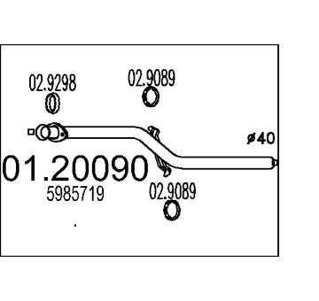Výfuková trubka MTS 01.20090