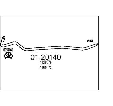Výfuková trubka MTS 01.20140