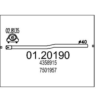 Výfuková trubka MTS 01.20190