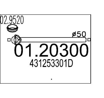 Výfuková trubka MTS 01.20300
