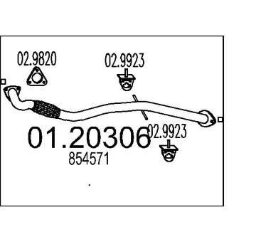 Výfuková trubka MTS 01.20306