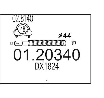 Prużný díl výfuku MTS 01.20340