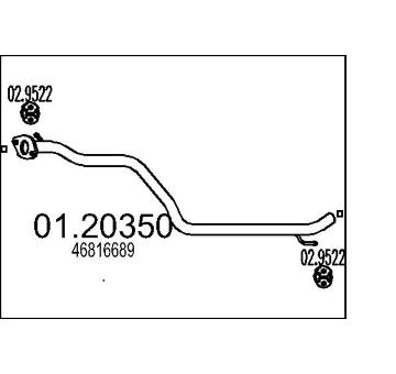 Výfuková trubka MTS 01.20350