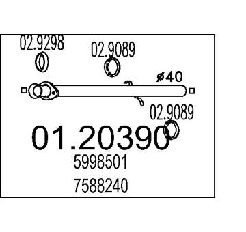 Výfuková trubka MTS 01.20390
